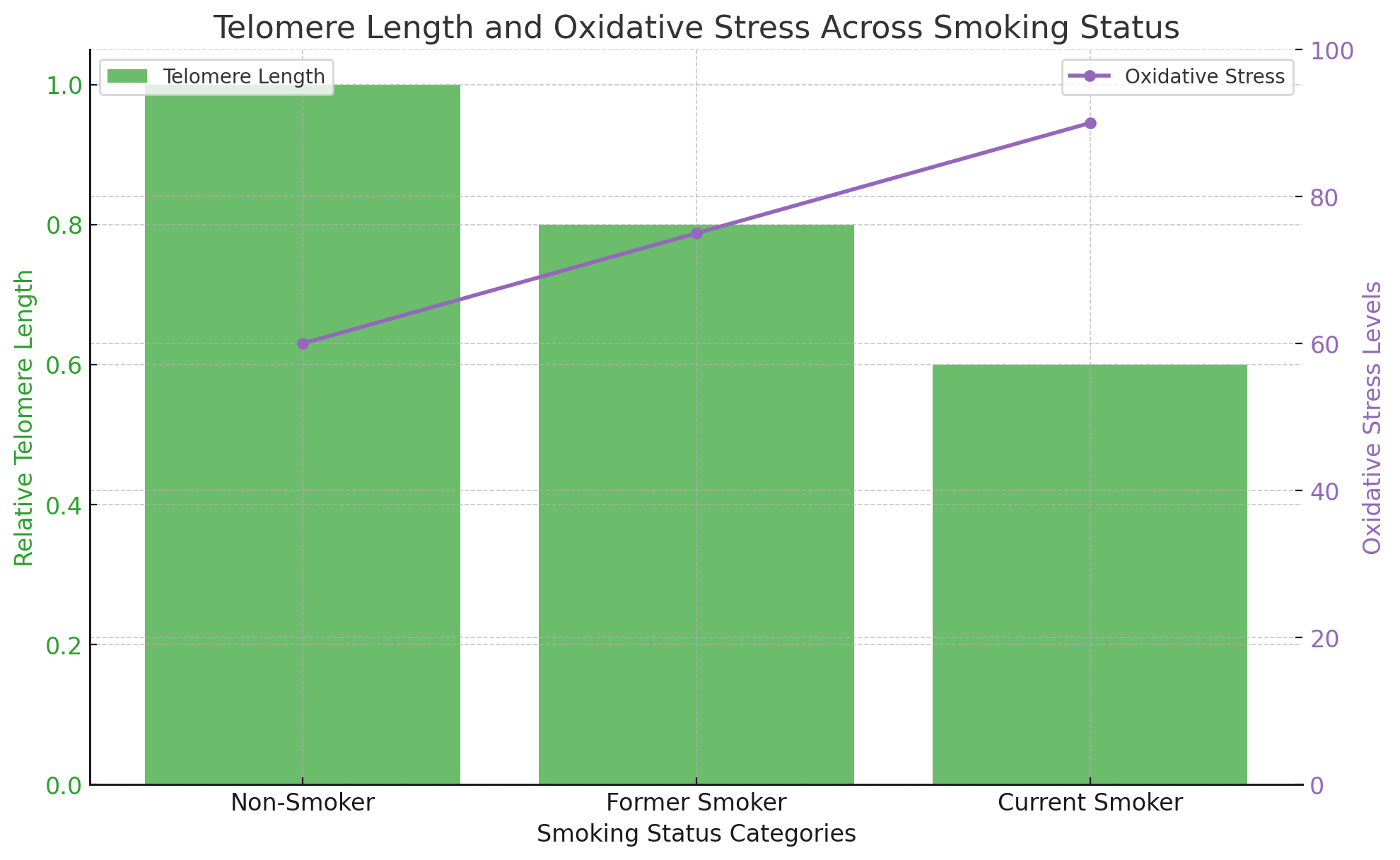 Telomere Length And Oxidative Stress Across Smoking Status.png